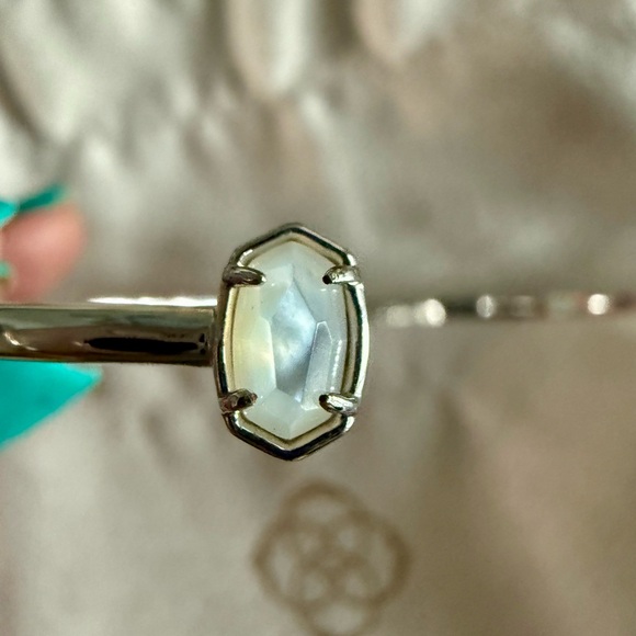 Kendra Scott Edie Cuff Bracelet Silver tone with Opal stones - Picture 3 of 5